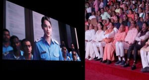 मुख्यमंत्री ने स्पेशल स्क्रीनिंग में मंत्रिमण्डल के सदस्यों के साथ ‘तेजस’ फिल्म देखी